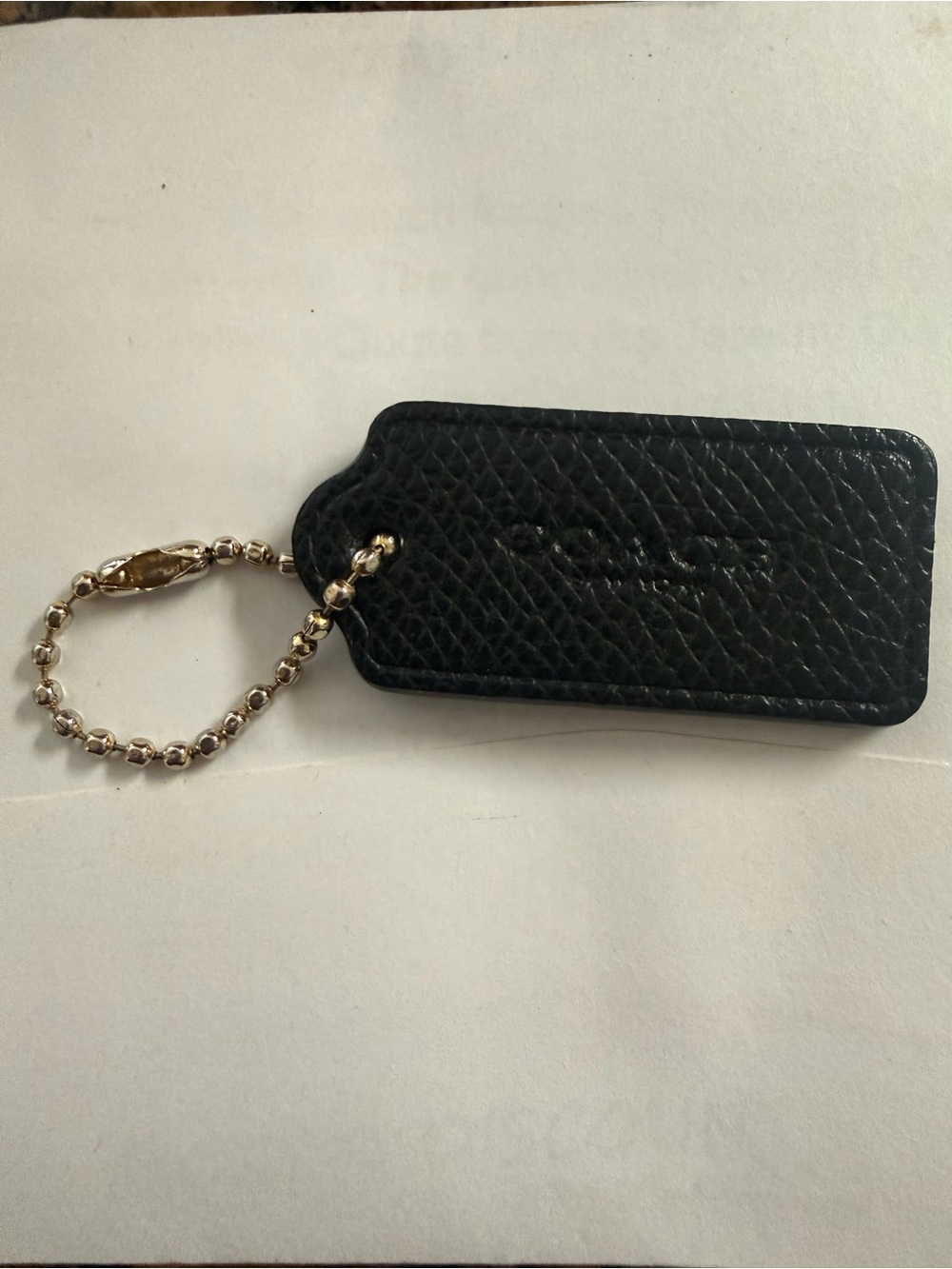 COACH Pink Leather Hang Tag